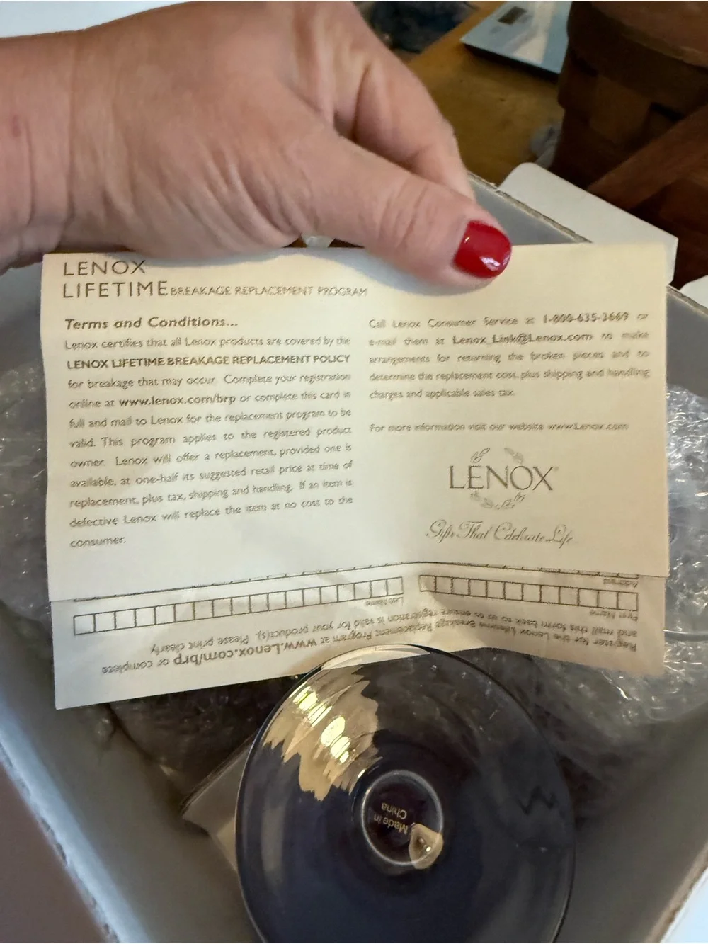 Lenox Ruby Red Wine Glass
